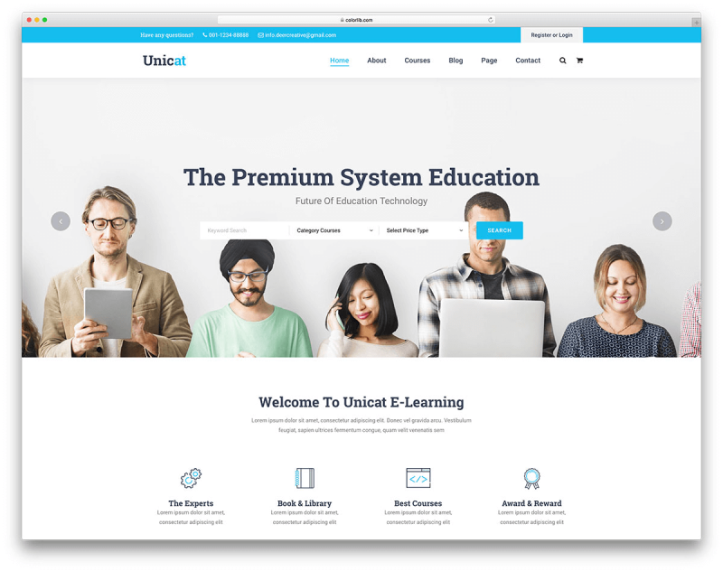 mẫu thiết kế website giáo dục