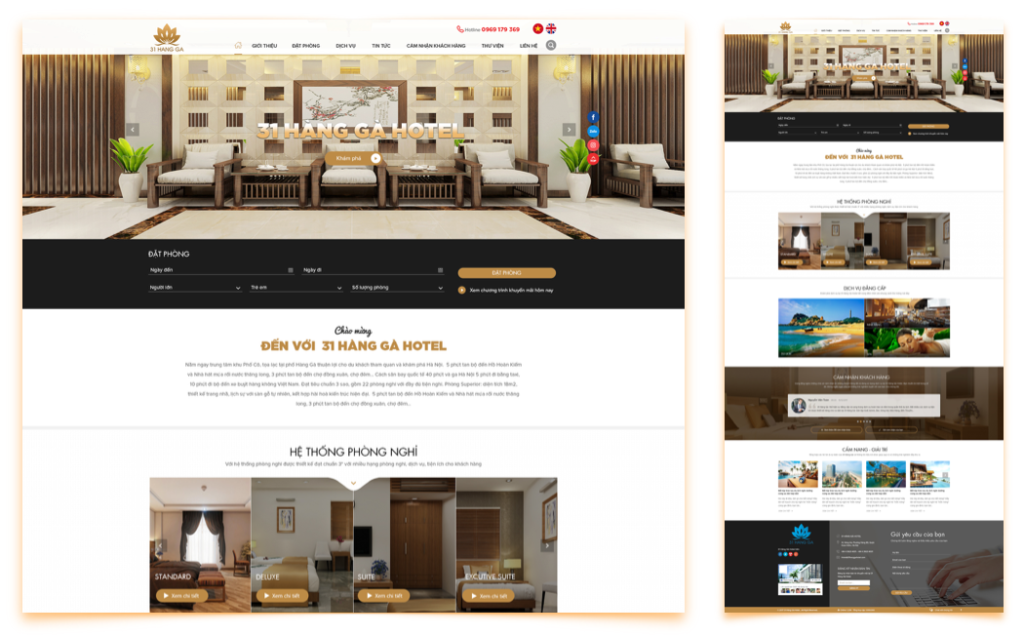 Thiết kế website khách sạn tại Biti Hightech