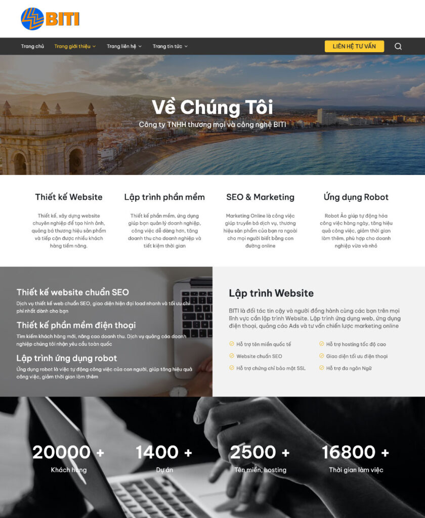 Mẫu website giới thiệu công ty