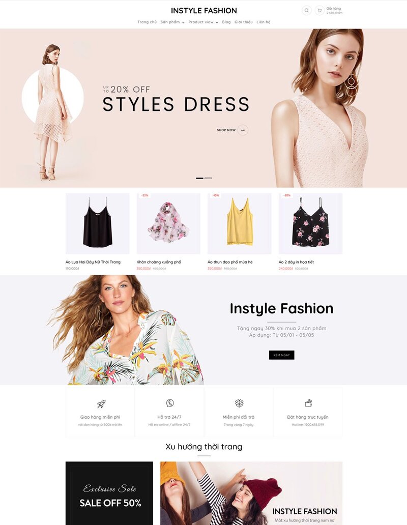 thiết kế website thời trang