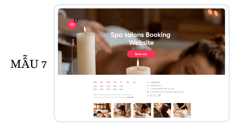 Mẫu website spa 07