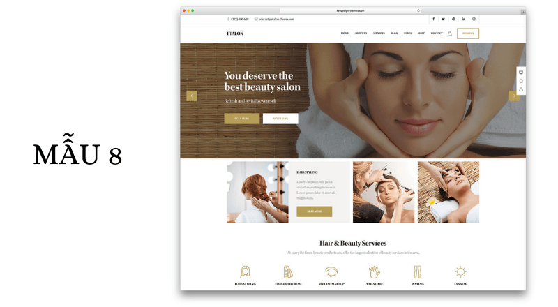 Mẫu website spa 08
