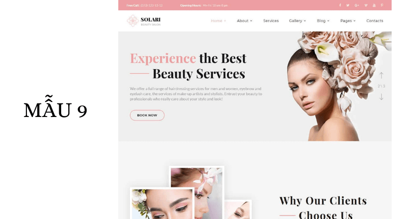 Mẫu website spa 09